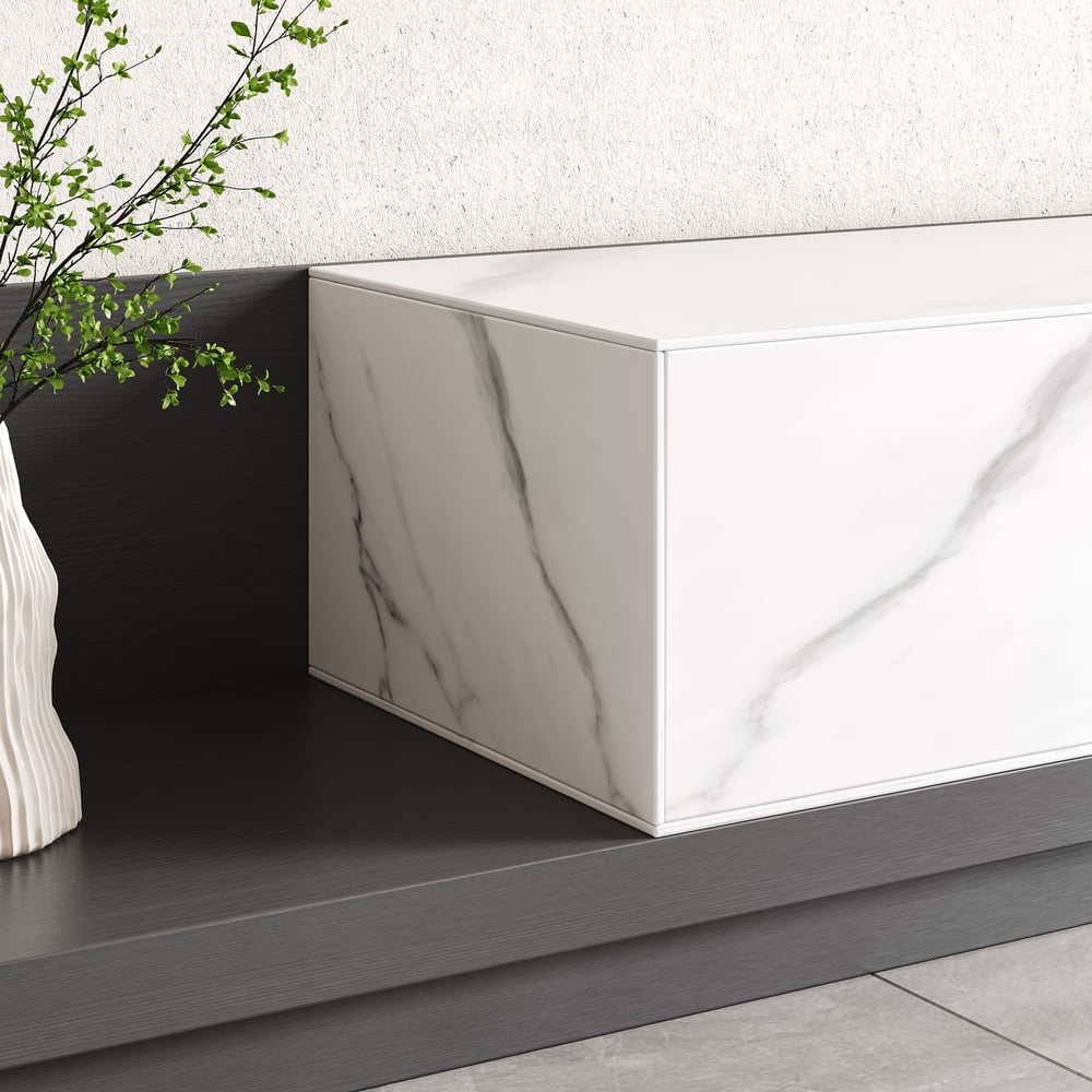 Questions and Answers for Fero Minimalistic TV Lowboard with Stone Plate, Extendable from 2000 mm to 3000 mm