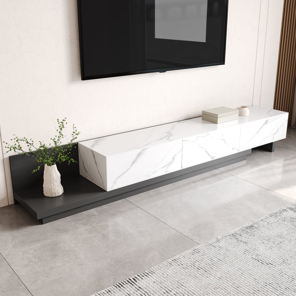 Questions and Answers for Fero Minimalistic TV Lowboard with Stone Plate, Extendable from 2000 mm to 3000 mm