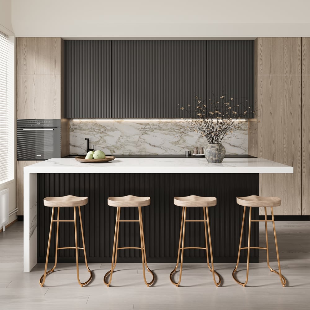 Customer Reviews for 72" Sintered Stone Top Kitchen Island with Storage White & Black