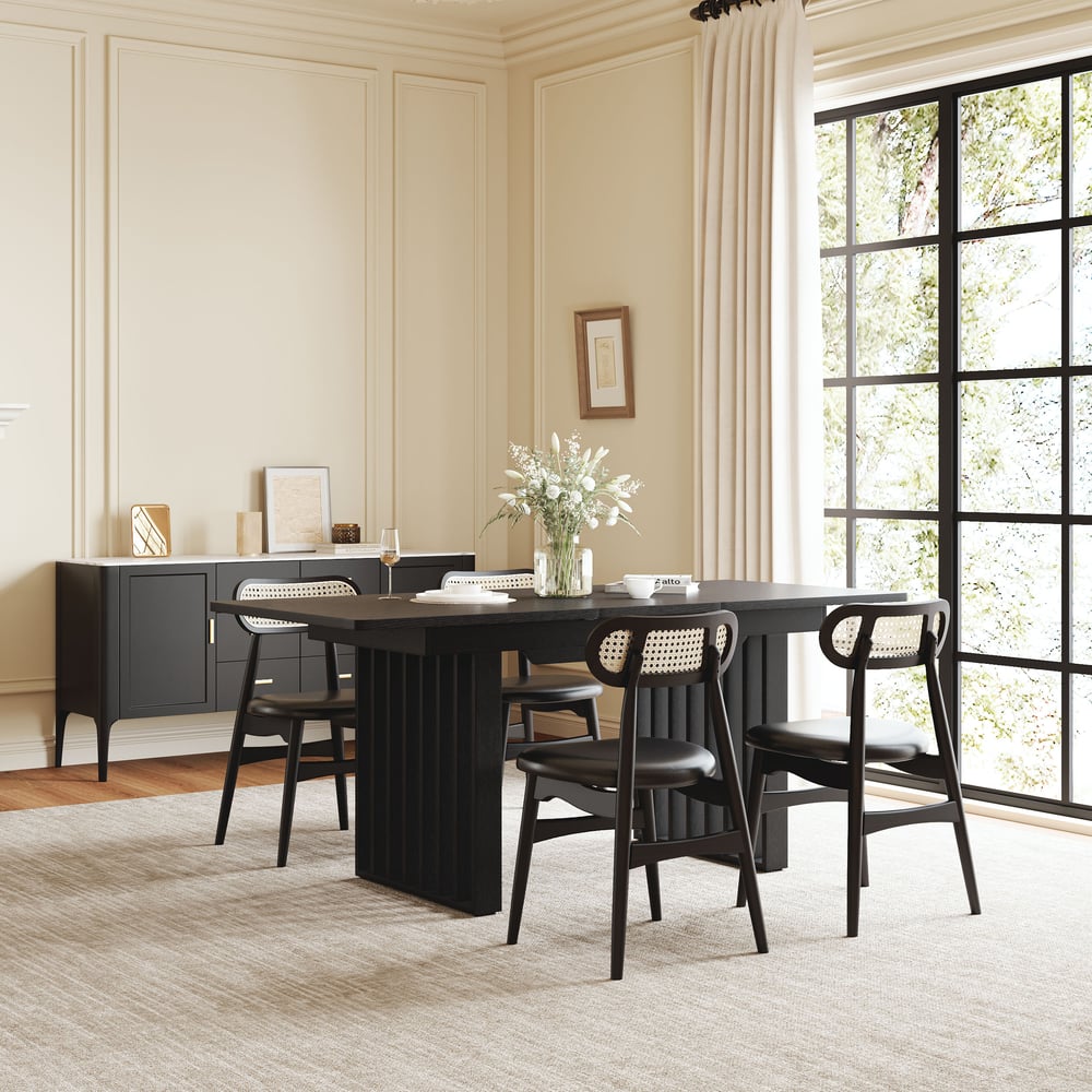 Customer Reviews for Japandi extendable dining table from 1400 mm to 2200 mm in black finish