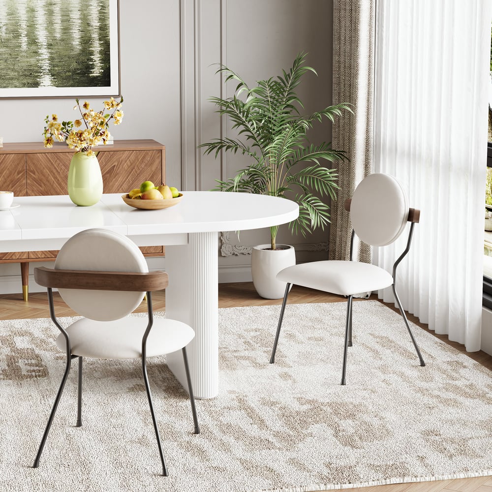 Customer Reviews for Set of 2 Modern Performance Leather Dining Chair White