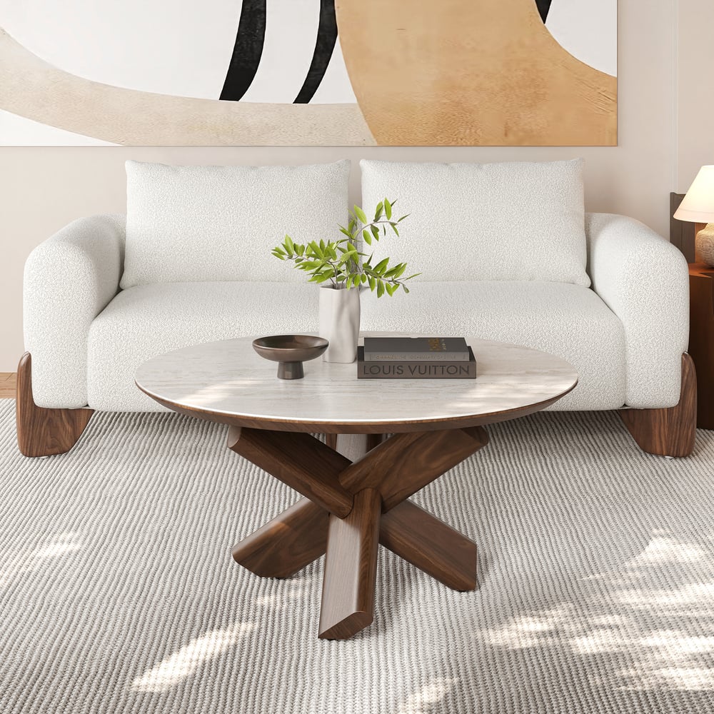 Otázky a odpovědi pro 35 „kulatý travertinový kamenný konferenční stolek z masivního dřeva