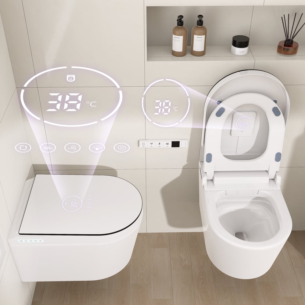 Questions and Answers for Airloo S4 Automatic Wall-Mounted Smart Bidet Toilet with UV Sterilization 1.58 GPF