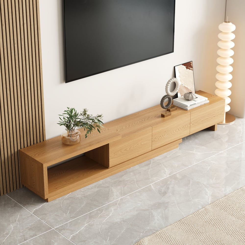 Customer Reviews for Quoint extendable TV cabinet with 3 drawers from 179 cm to 255 cm in natural color