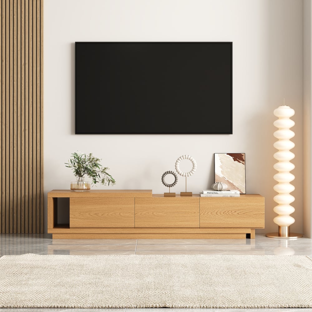 Customer Reviews for Quoint extendable TV cabinet with 3 drawers from 179 cm to 255 cm in natural color