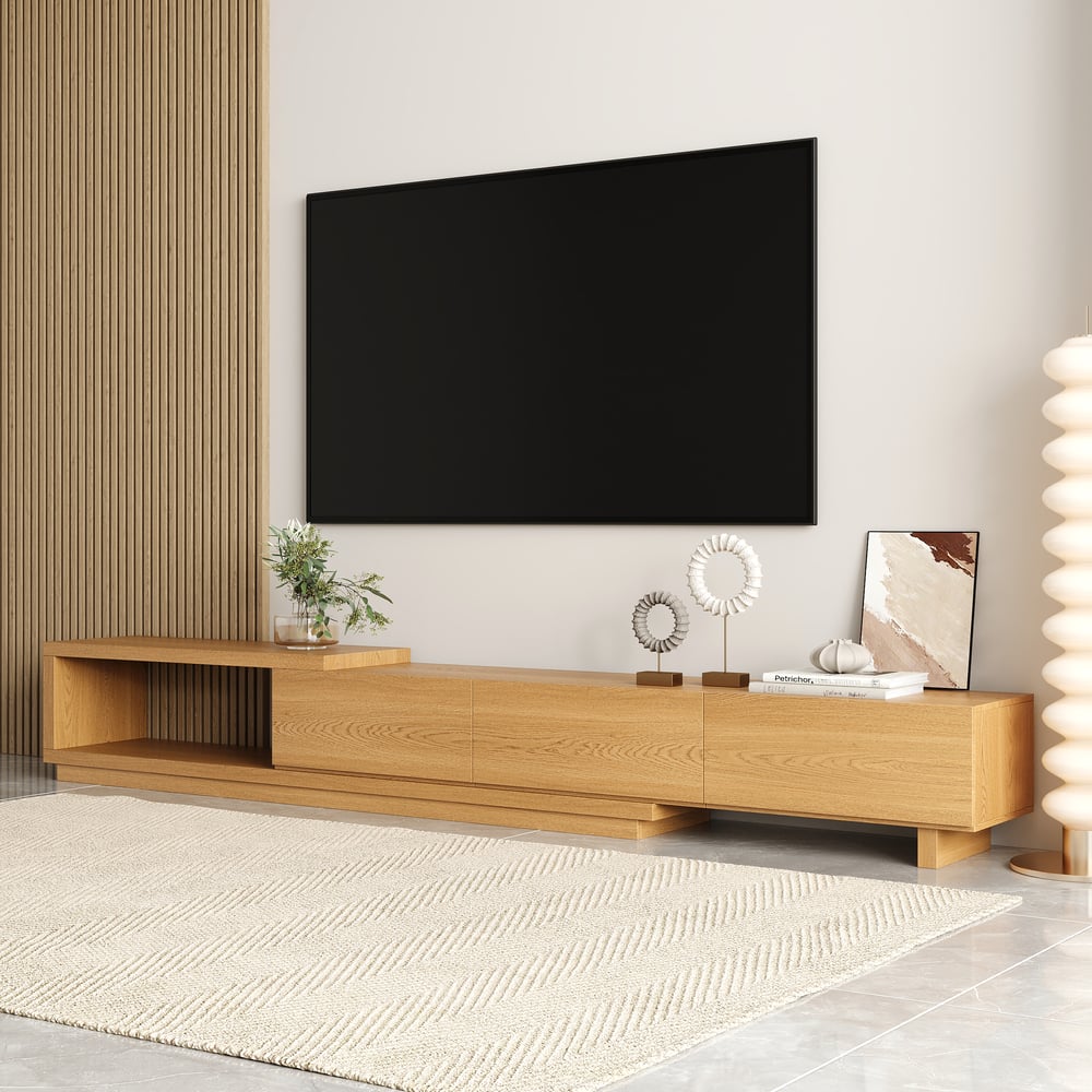 Customer Reviews for Quoint extendable TV cabinet with 3 drawers from 179 cm to 255 cm in natural color