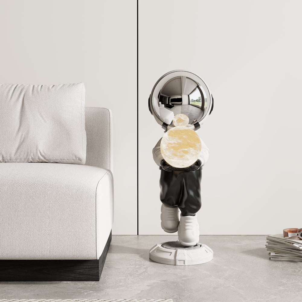 Otázky a odpovědi pro 730 mm Astronaut Floor Socha Figurka Ornament Art Decor s kuličkovým světlem USB nabíjením