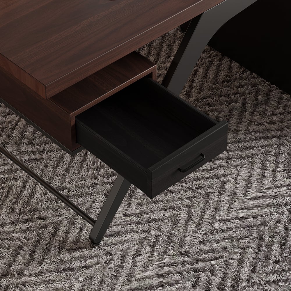 Avis Clients sur Bureau d'ordinateur de bureau avec tiroirs, mobilier de maison et de bureau noir (1500 mm)