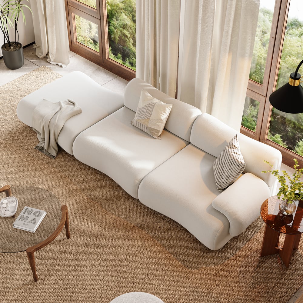 Pytania i odpowiedzi dla 114" 3-częściowy modułowy aksamitny sekcyjny z otomaną