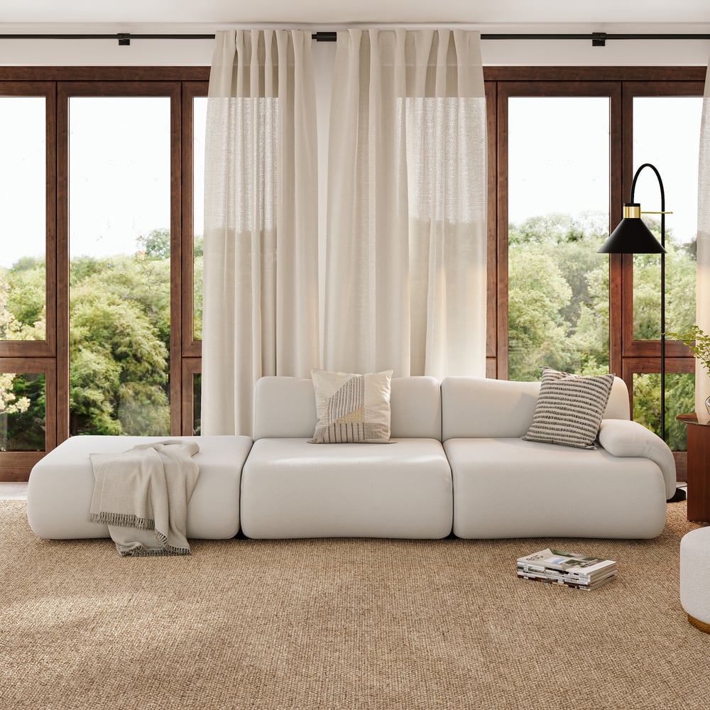 Pytania i odpowiedzi dla 114" 3-częściowy modułowy aksamitny sekcyjny z otomaną