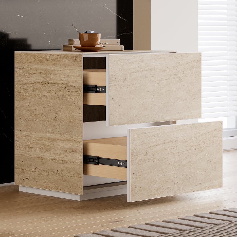 Customer Reviews for 600mm Travertine 2-Drawer Nightstand