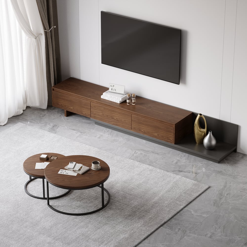 Questions et Réponses pour Ensemble meuble bas et table basse Fero TV, extensible de 2000 mm à 3600 mm