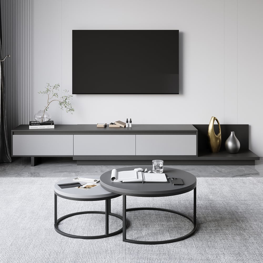 Questions and Answers for Fero Extendable TV Stand & Nesting Coffee Table Set