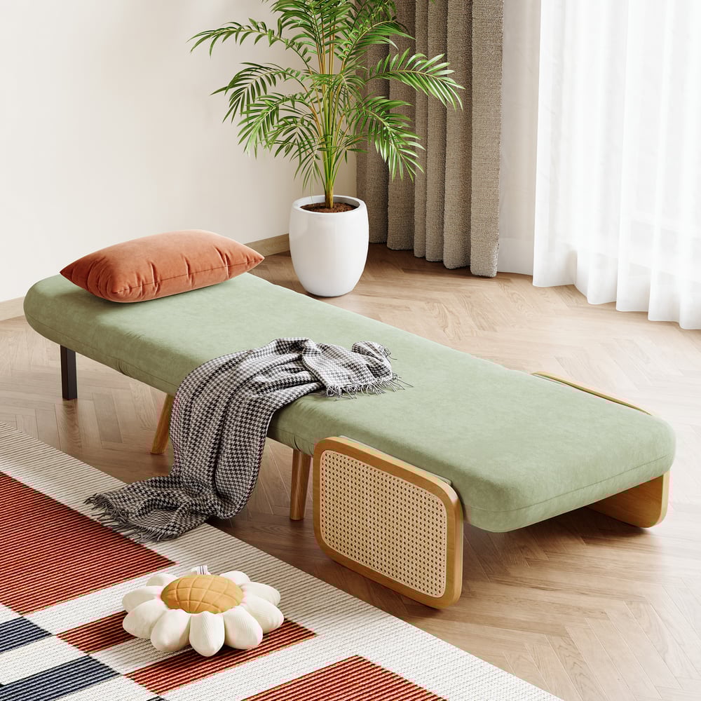 Questions and Answers for Green chaise longue Sofa Bed