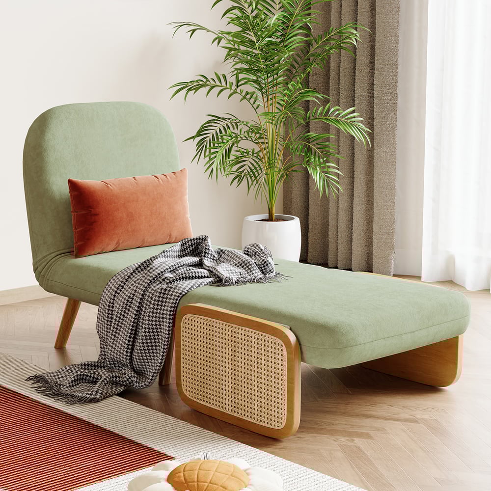 Questions and Answers for Green chaise longue Sofa Bed