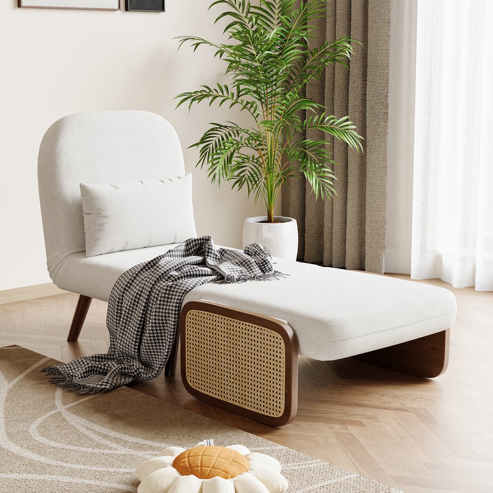 Oceny klientów dla 28-calowe krzesło z podwójnym aksamitnym i rattanowym rozkładaną sofą