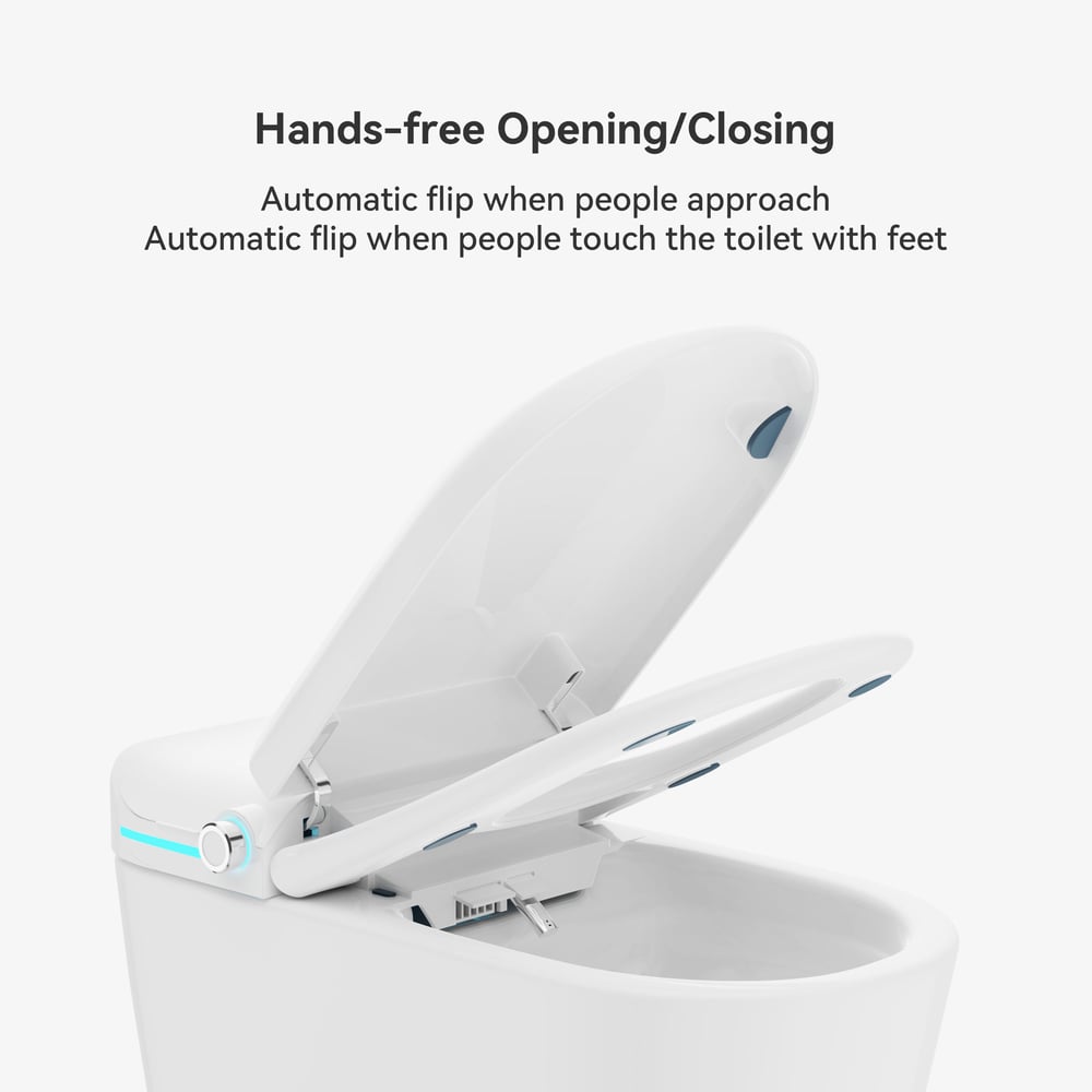 Perguntas e respostas para Banheiro inteligente moderno e alongado de uma peça com tanque embutido e aromaterapia