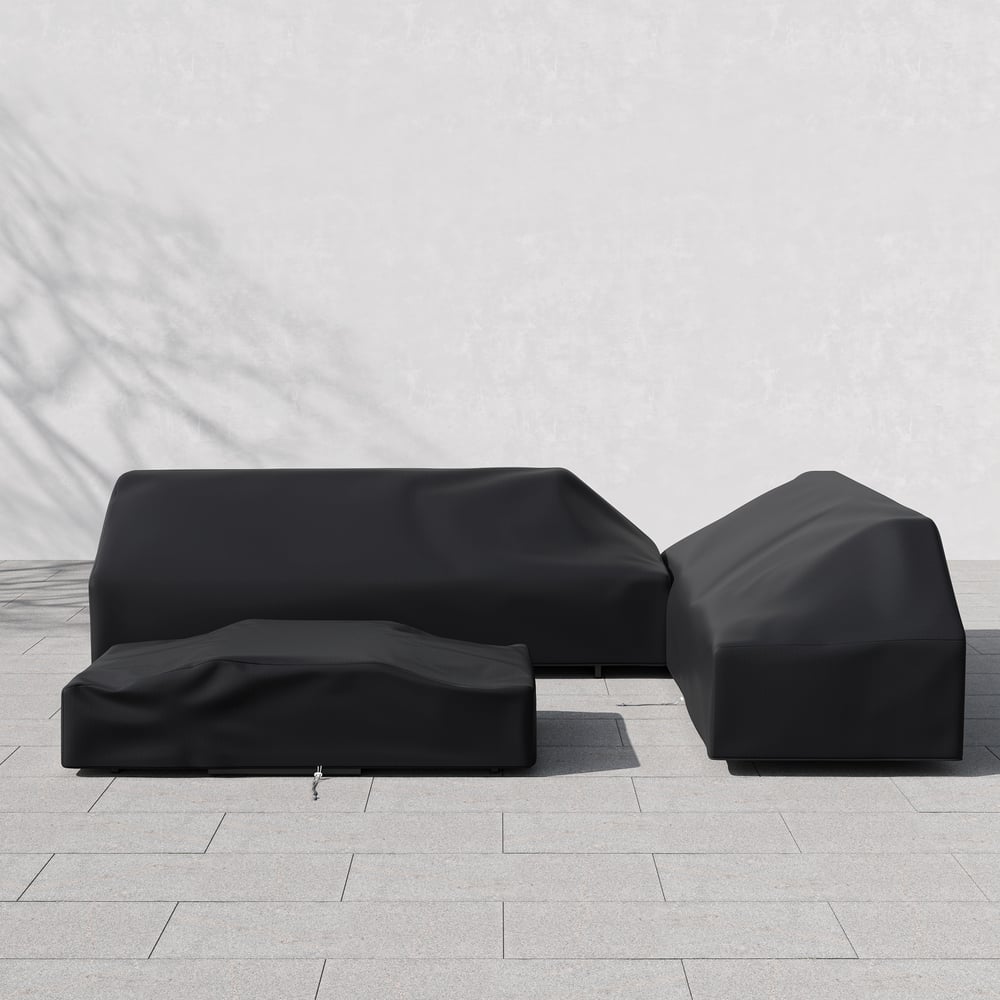 Questions and Answers for Waterproof 600D heavy duty canvas covers for garden lounge set - black