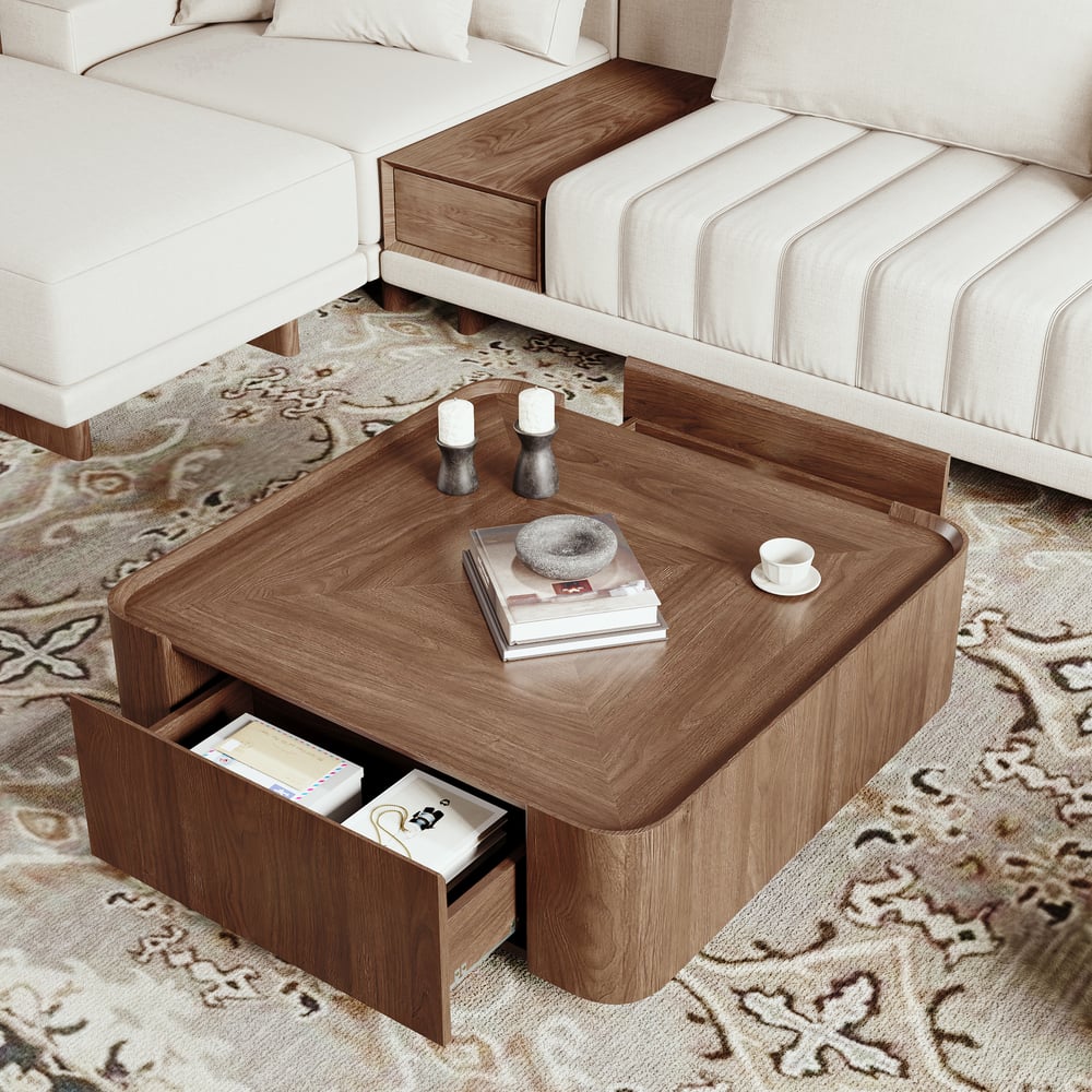 Questions and Answers for 126" L-Shaped Modular Leather Sectional Sofa Set with 35" Square Coffee Table