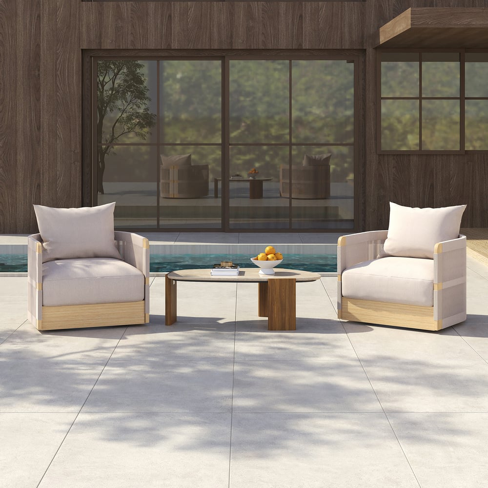 Questions and Answers for Outdoor Khaki Handwoven Rope Swivel Chair