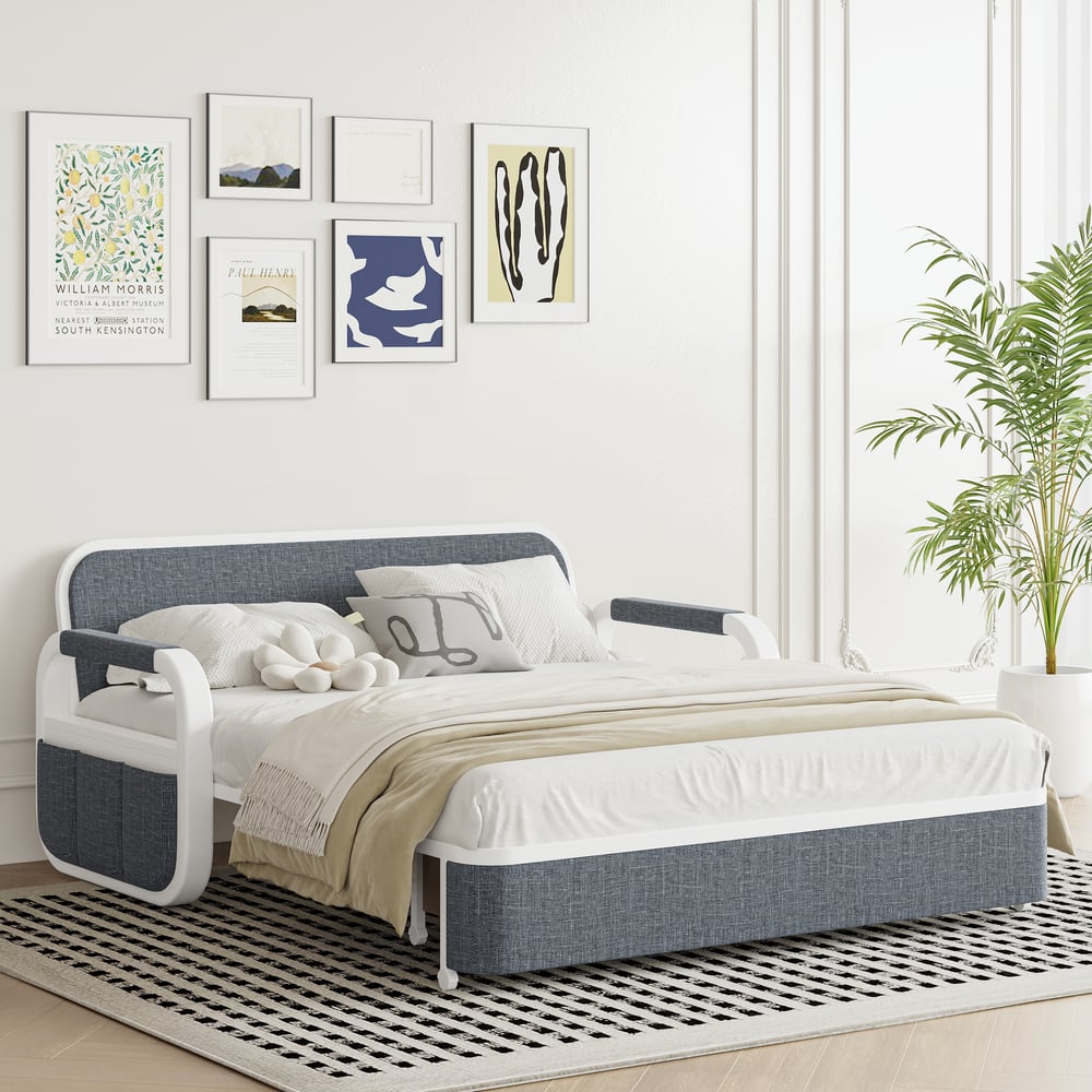 Questions and Answers for 62" Linen Convertible Sleeper Sofa 2-Seater