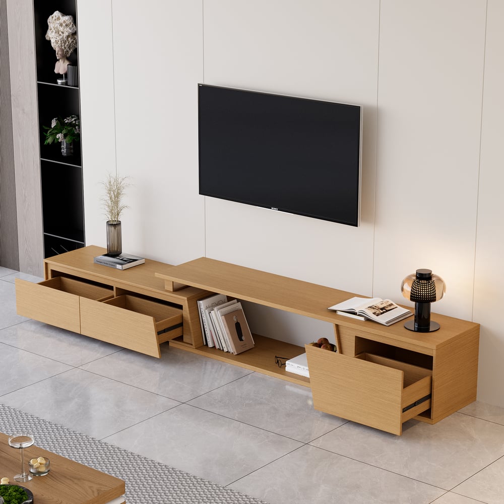 Customer Reviews for Fero Natural Extendable TV Stand with 3 Drawers(1800mm-3048mm)