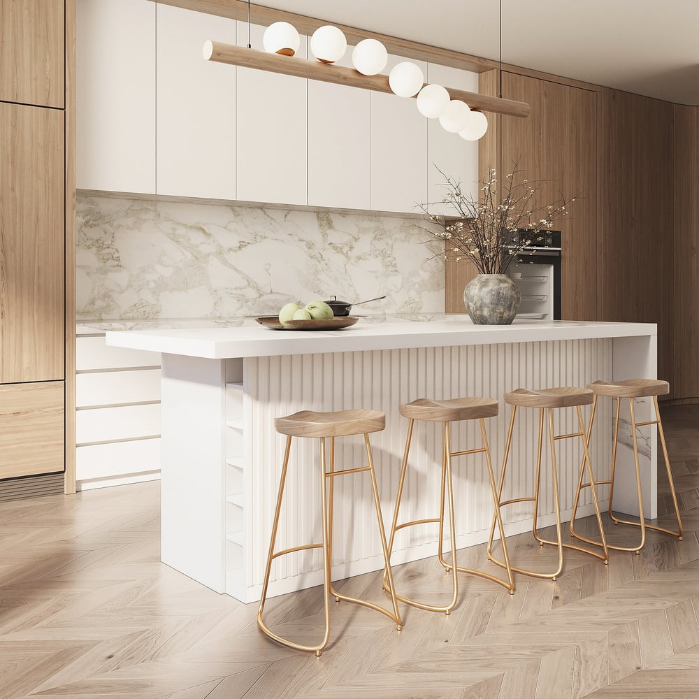 Vragen en antwoorden voor 1830 mm wit kookeiland met opbergruimte, keukenkast, blad van marmerfineer