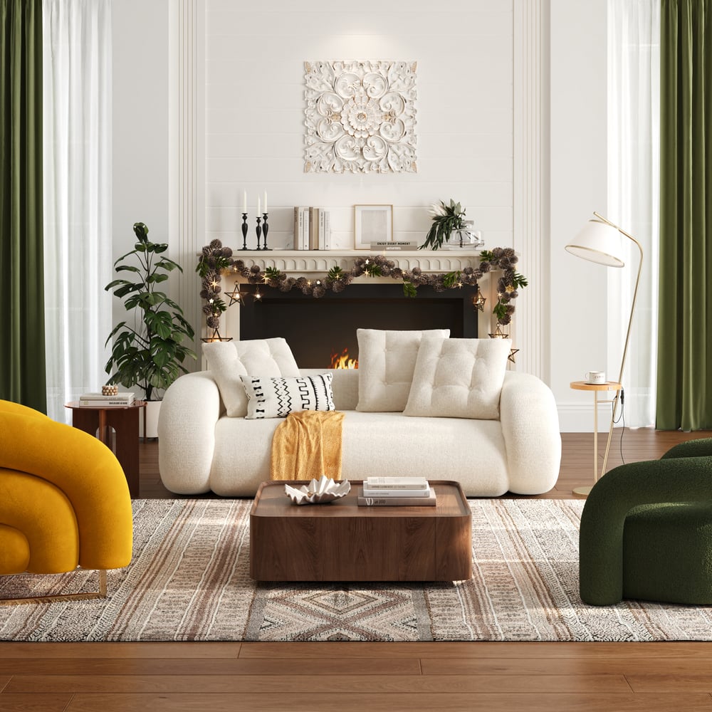 Klantrecensies voor 82 inch chenille fluwelen futon slaapbank, 3-zits