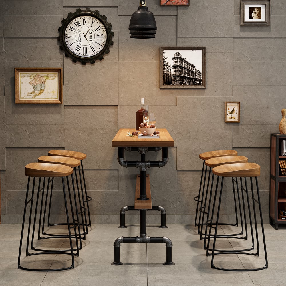 Customer Reviews for 63" Industrial Rectangular plywood Bar Table