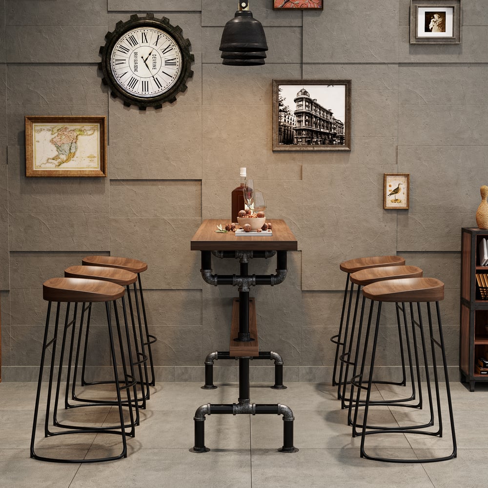 Questions and Answers for 1300mm Industrial Rectangular Bar Table Natural Industrial Pub Table