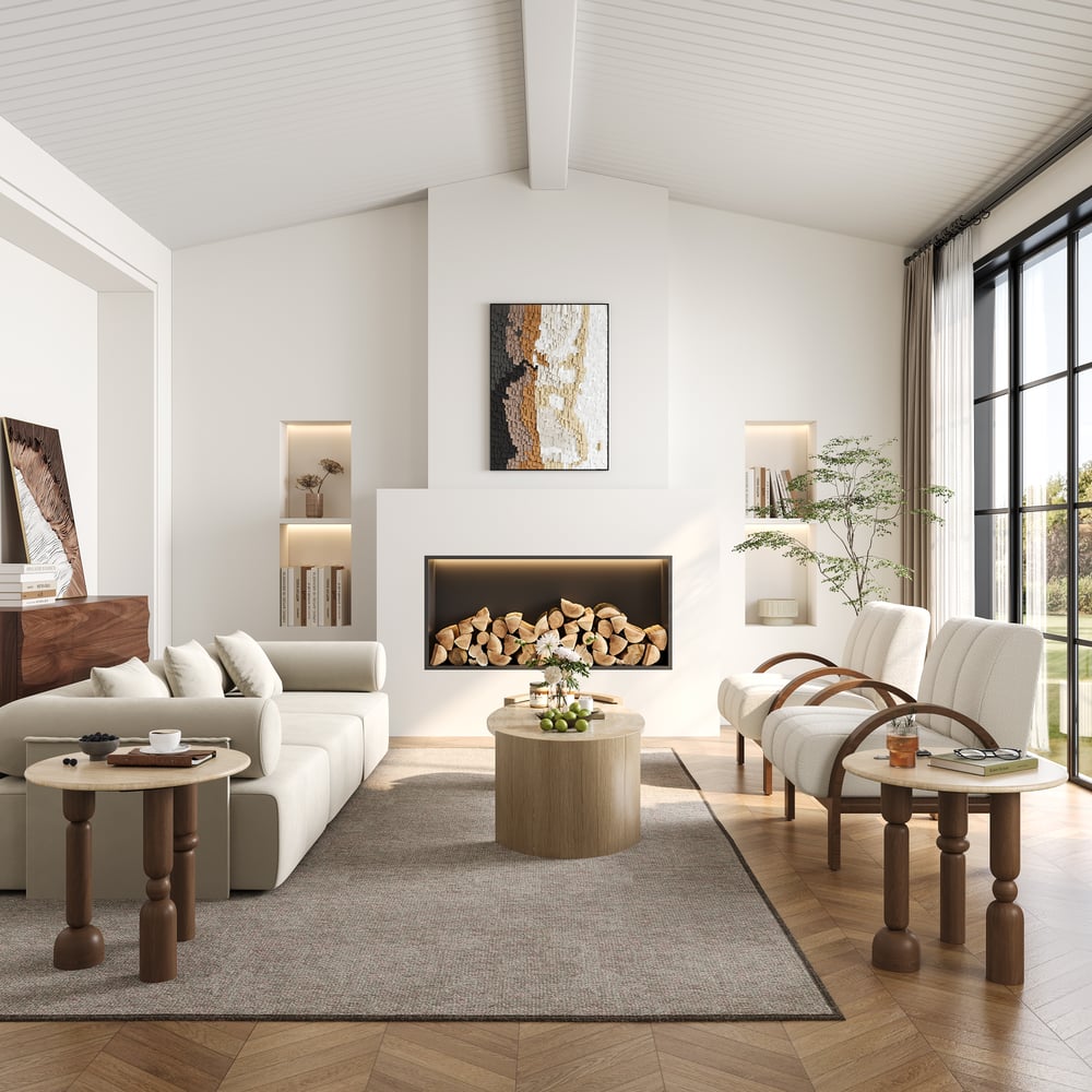 Questions and Answers for 500mm Round Travertine Top Solid Wood Side Table