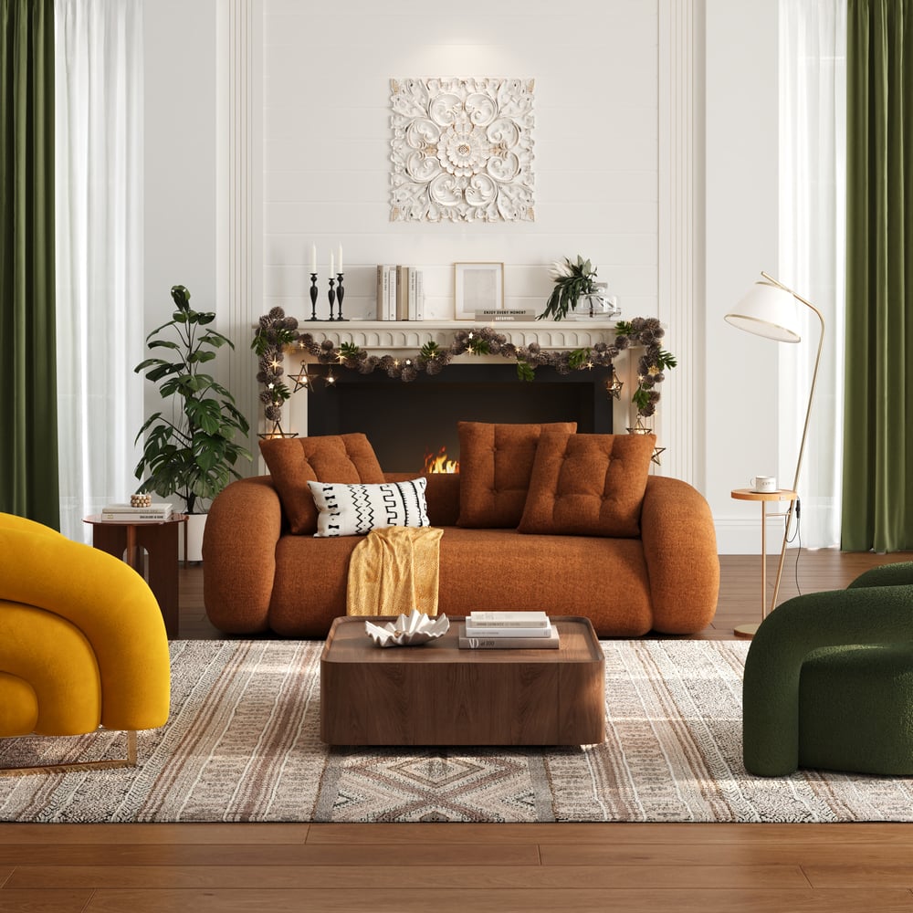 Fragen und Antworten zu 82-Zoll-Futon-Schlafsofa aus Chenille-Samt, 3-Sitzer