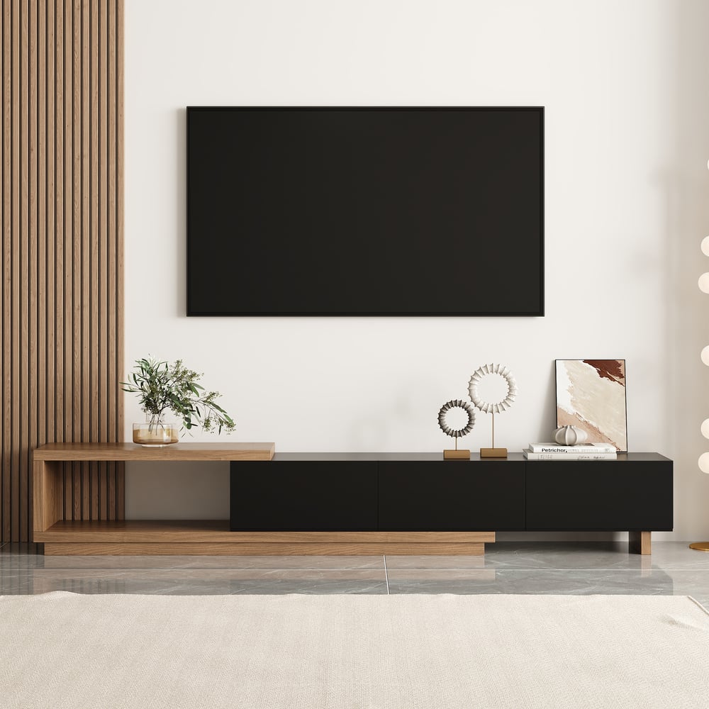 Questions and Answers for Quoint Extendable TV Stand with 3 Drawers(71"-100")