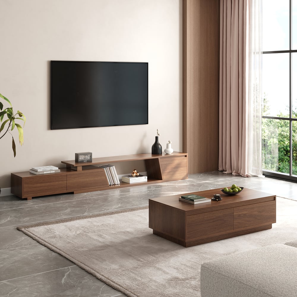 Fero Minimalist TV Lowboard - Extendable 1800-2400mm