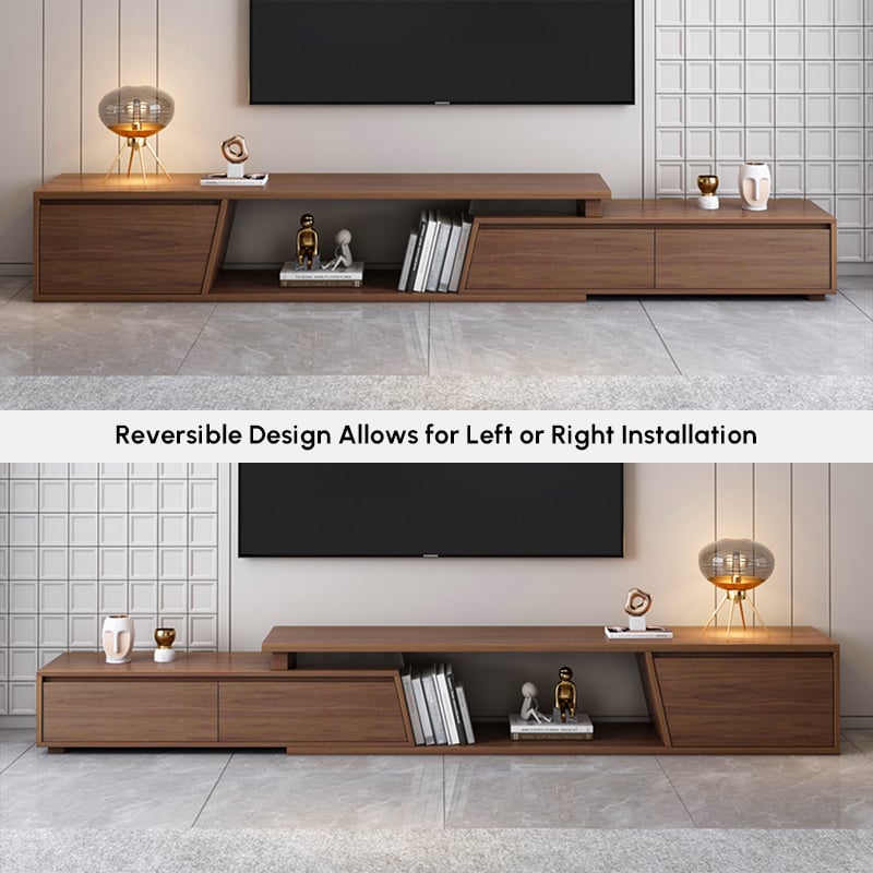 Customer Reviews for Fero extendable reversible TV cabinet with 3 drawers of 180 cm in walnut color
