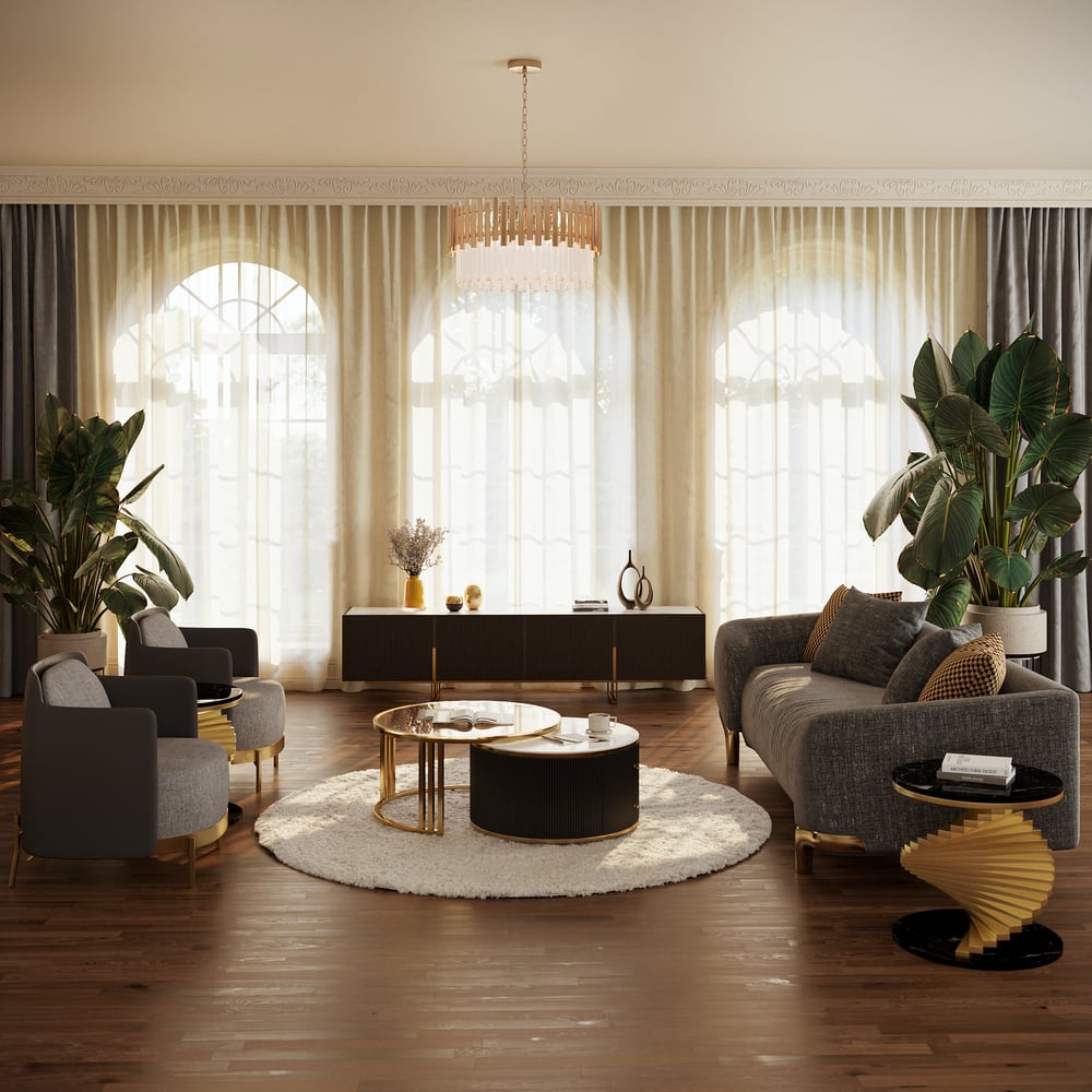 Questions and Answers for Black & Gray Modern Accent Chair with Linen Upholstery for Living Room