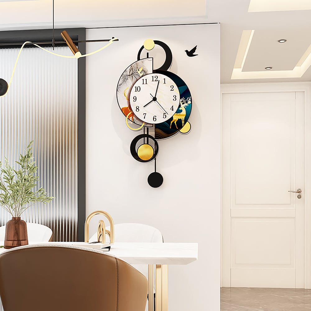 Customer Reviews for 31" Art Deco Pendulum Wall Clock