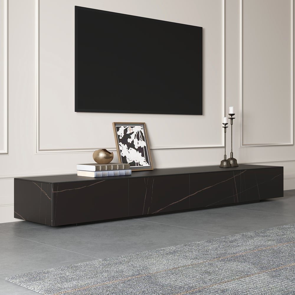 Questions and Answers for 79" Modern Sintered Stone TV Stand with 4 Drawers