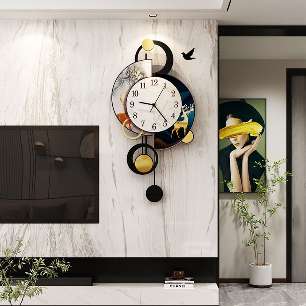 Customer Reviews for 31" Art Deco Pendulum Wall Clock