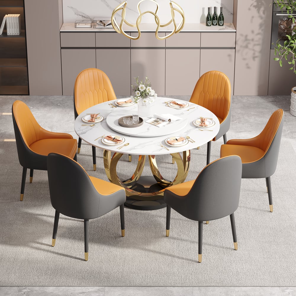 Pytania i odpowiedzi dla 59 „Duży okrągły stół do jadalni Lazy Susan na siedzenia 6-8 osób biały