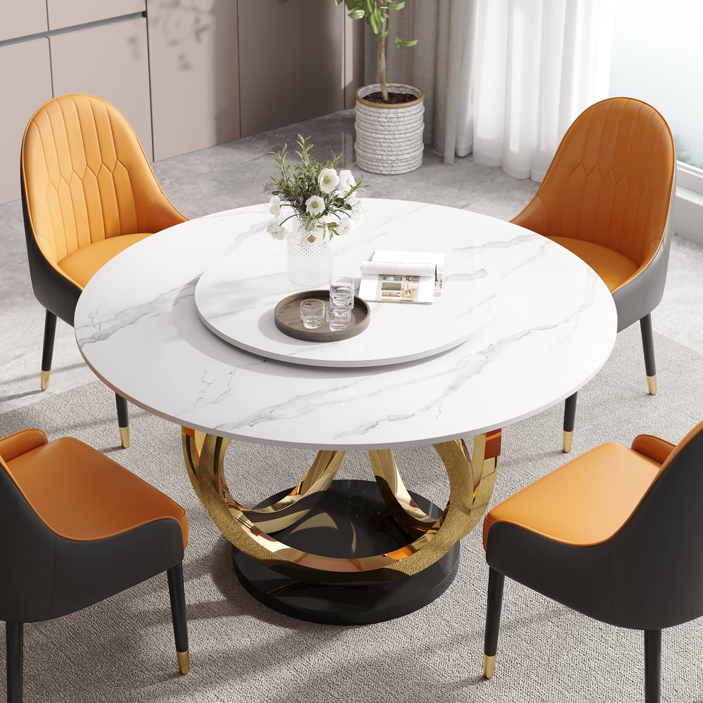 Pytania i odpowiedzi dla 59 „Duży okrągły stół do jadalni Lazy Susan na siedzenia 6-8 osób biały