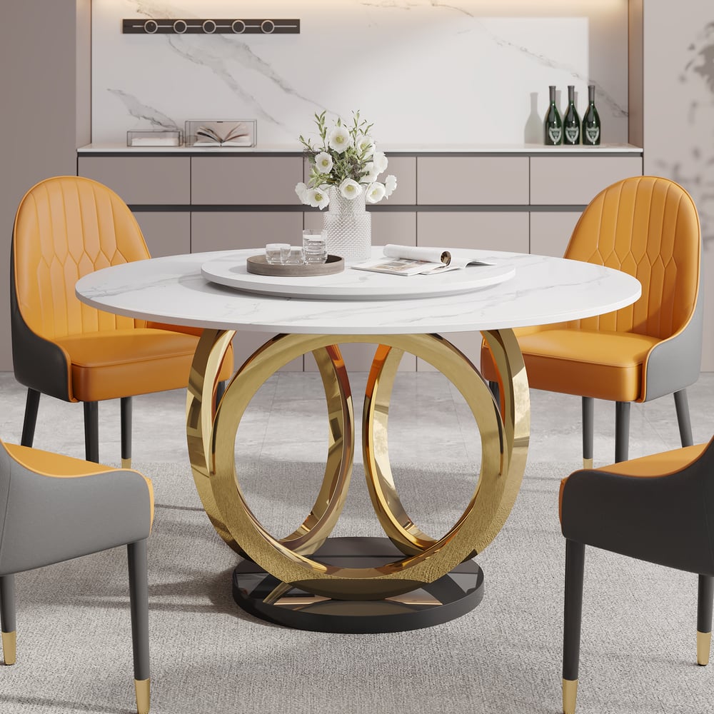 Pytania i odpowiedzi dla 59 „Duży okrągły stół do jadalni Lazy Susan na siedzenia 6-8 osób biały