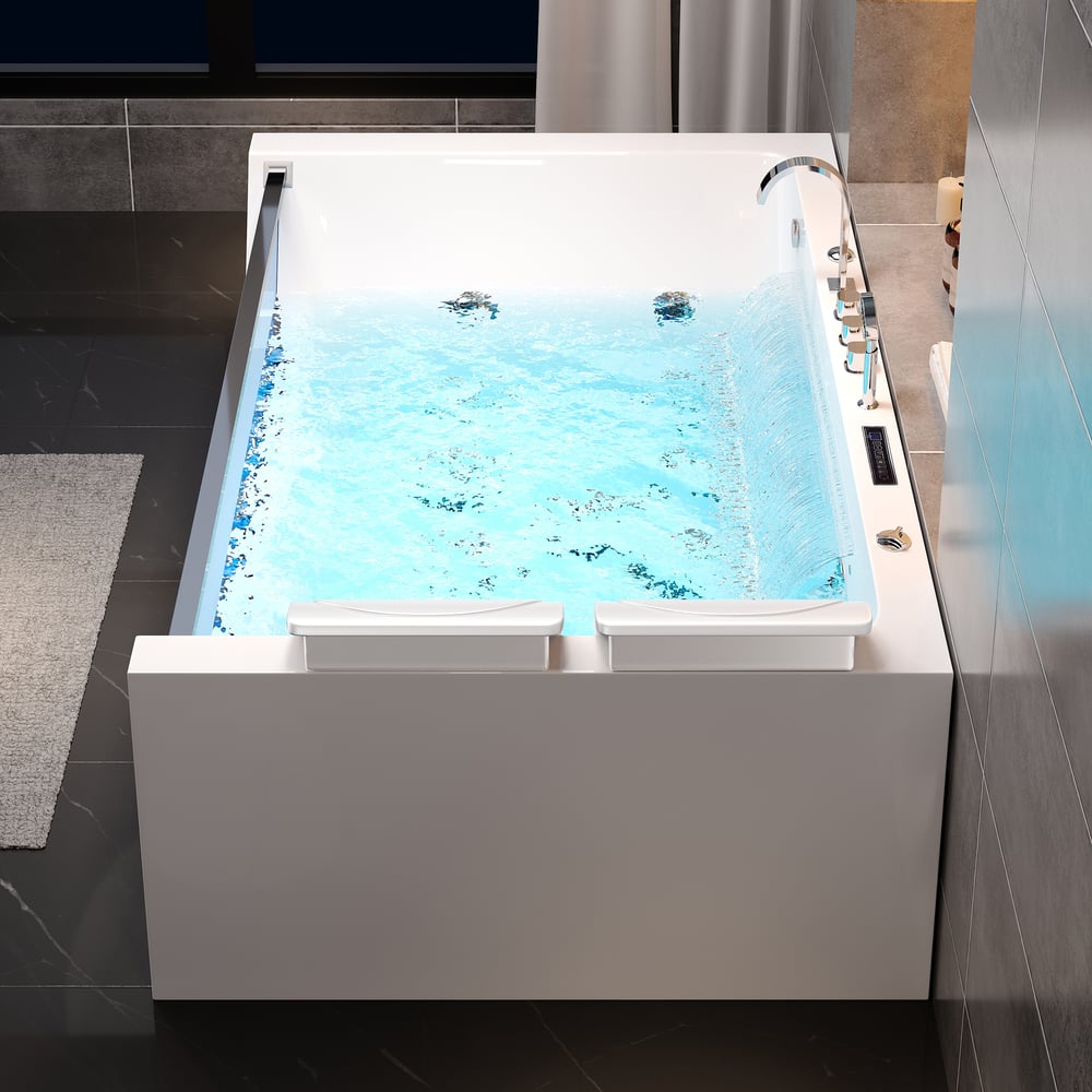 Questions and Answers for 180cm 2-Person Whirlpool Bathtub with 18 Jets & Thermostat Control