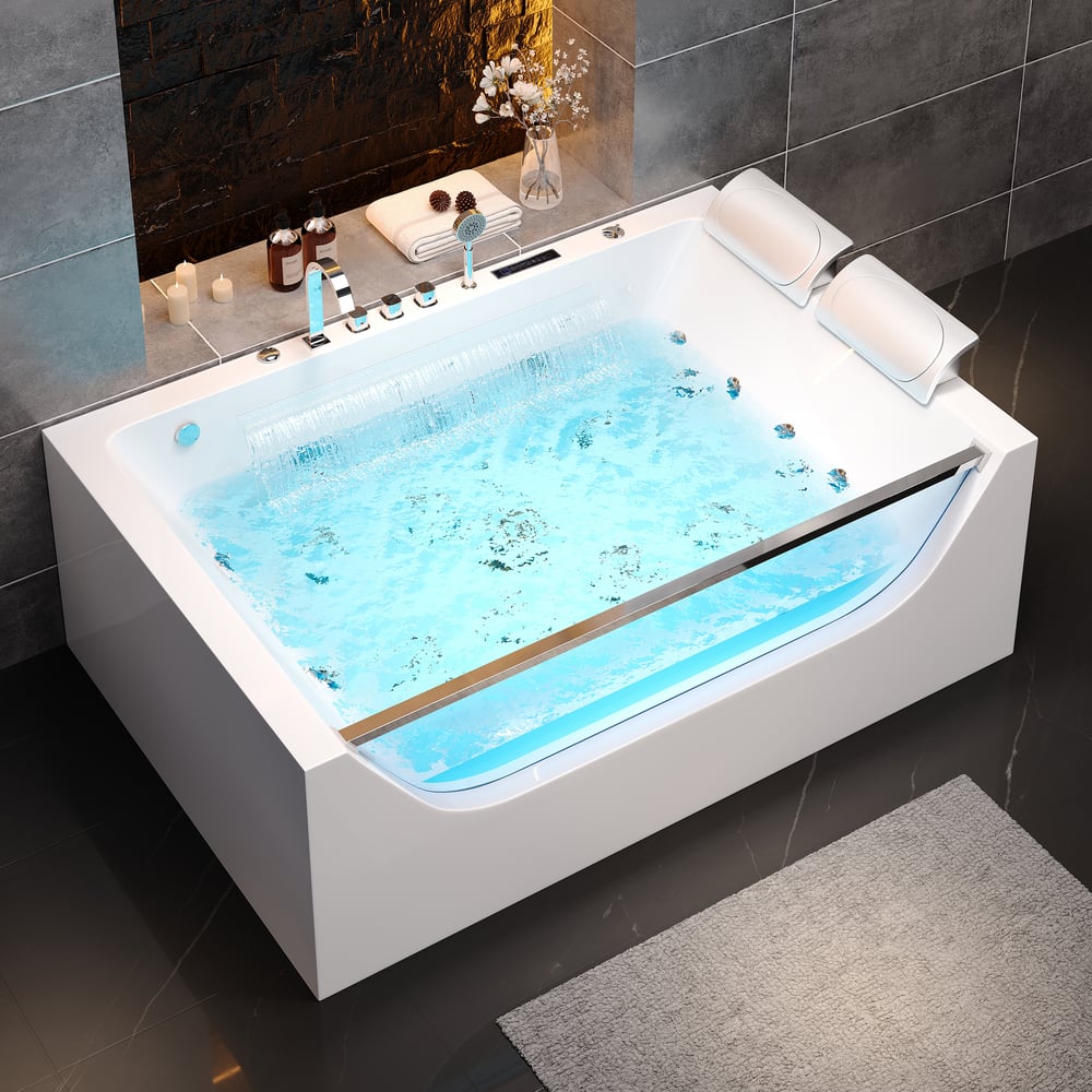 Questions and Answers for 180cm 2-Person Whirlpool Bathtub with 18 Jets & Thermostat Control
