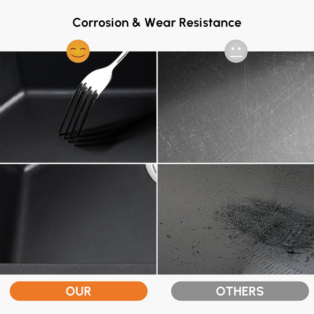 Hodnocení zákazníků pro položku 25" černý rohový kuchyňský dřez moderní křemenný nepravidelný dřez s jednou miskou