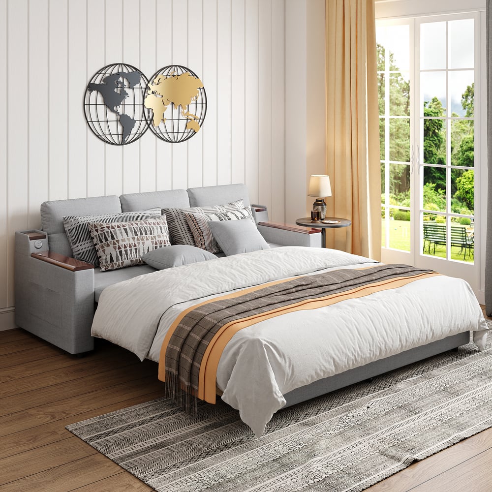 Questions et Réponses pour Canapé-lit King en lin