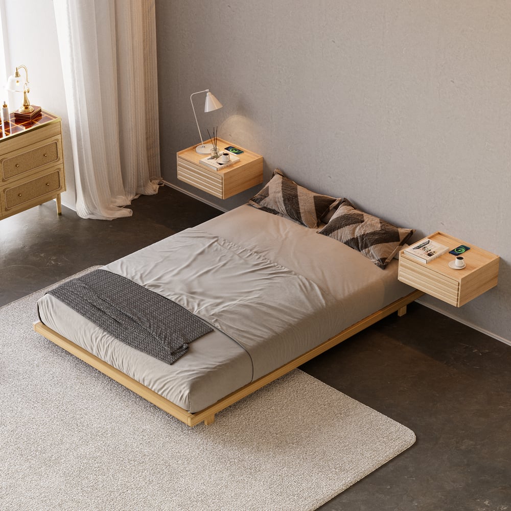 Pytania i odpowiedzi dla Naturalne łóżko podłogowe w stylu japońskim 140* 200 cm