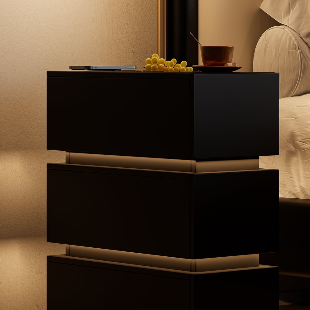 Customer Reviews for Lumio 3-Drawer LED Smart Nightstand with Light