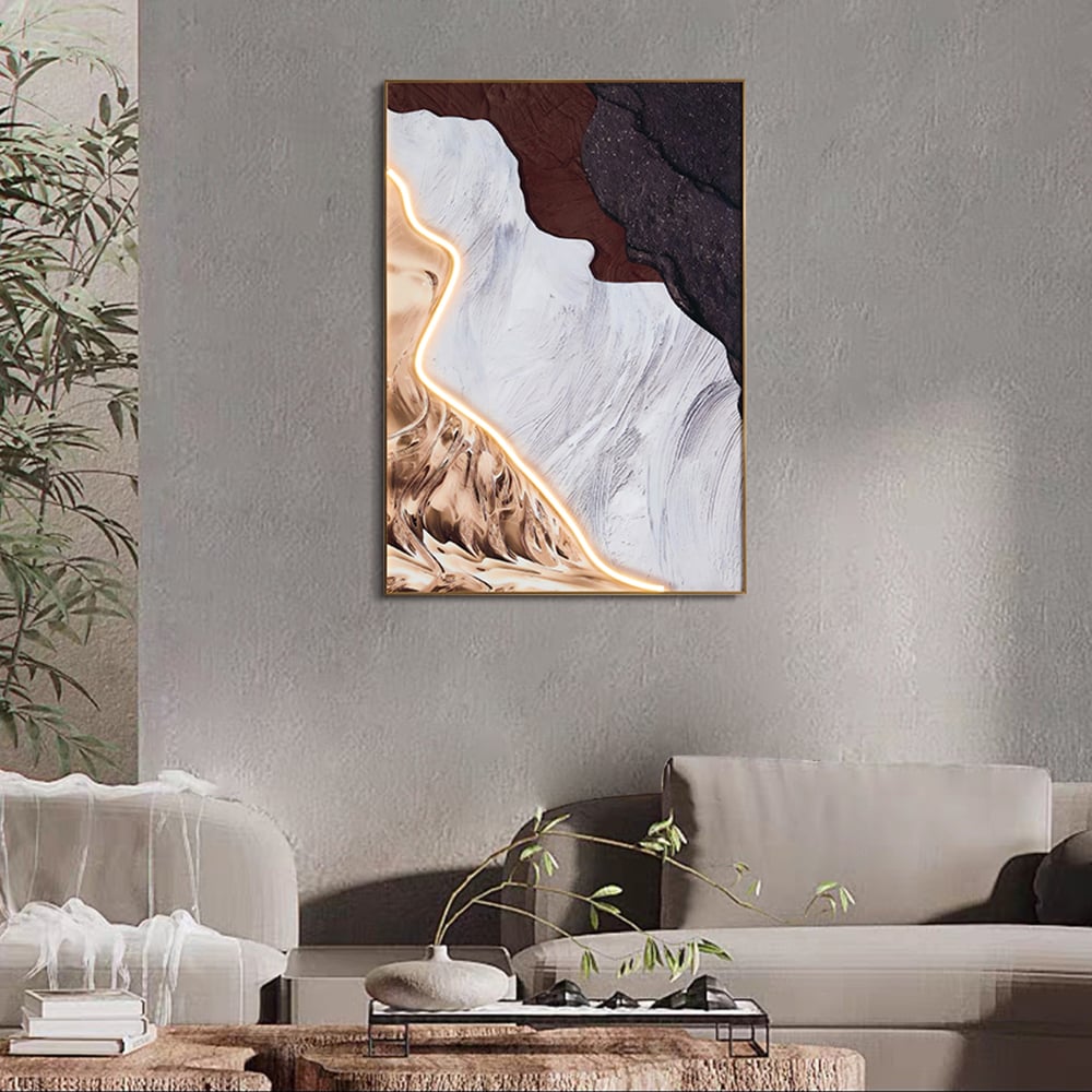 Questions et Réponses pour Impression murale sur toile LED Art Déco, décoration murale encadrée