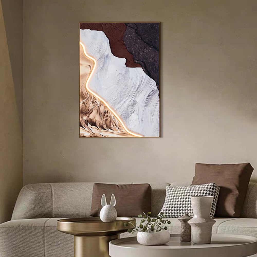 Questions et Réponses pour Impression murale sur toile LED Art Déco, décoration murale encadrée